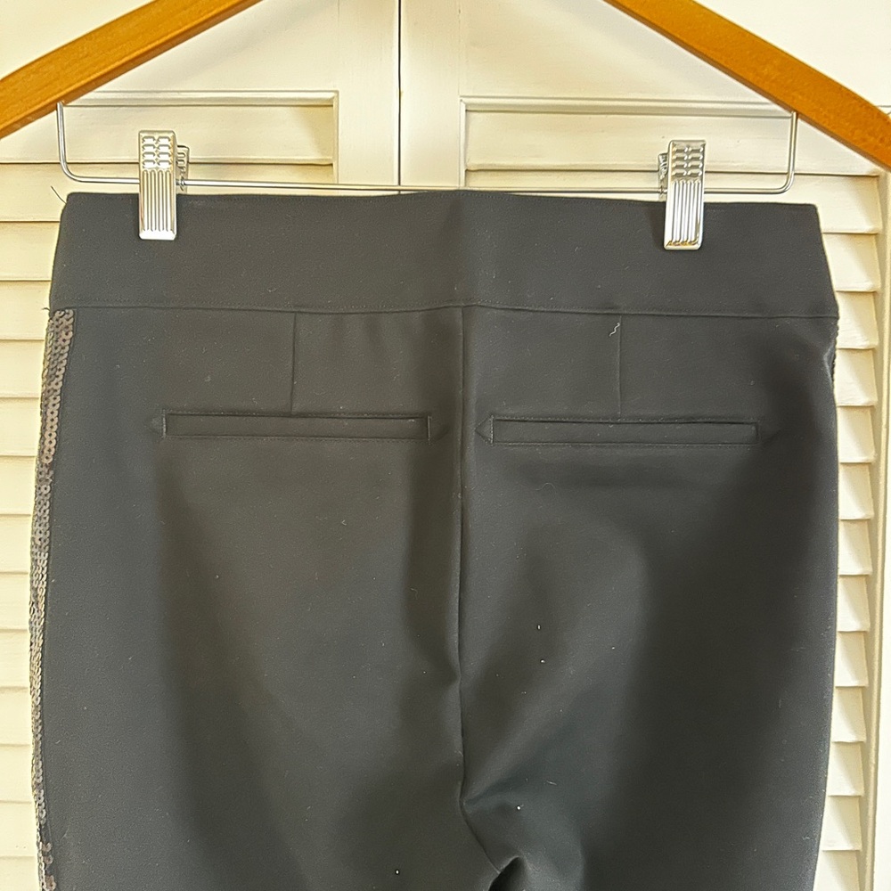 Spanx perfect black pant sequin tuxedo stripe M - Picture 8 of 8